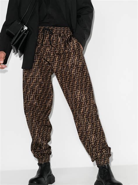 fendi pants high waist ff logo|Pants .